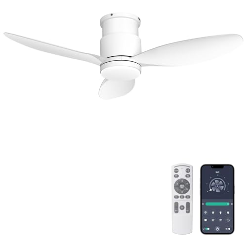 Ohniyou 42 Flush Mount Ceiling Fan with Lights
