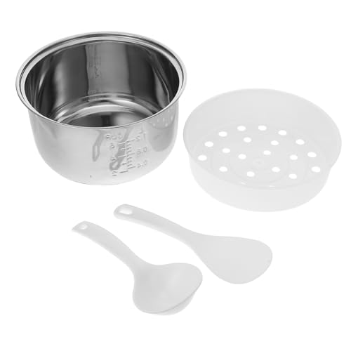 FUNNETOYU Olla Interior de Acero Inoxidable Arrocera Recubrimiento Antiadherente Seguro Accesorio de Repuesto para Cocina Eléctrica