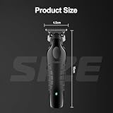 KEMEI 2299 Trimmer, Professionelle Schnurlose Haarschneidemaschine für Männer, Elektrisch Herren Barttrimmer, Zero Gap T-Klinge Haartrimmer mit 3 Führungskamm