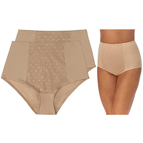 ELLEN TRACY Company Women's Underwear Classic Comfort Brief with Extra Tummy Hold 2 Pack Panties