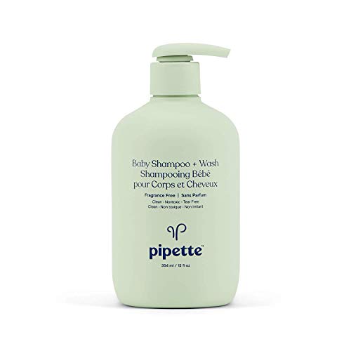 Image of Pipette Baby Shampoo + Wash, Fragrance Free, 12 fl oz, (354 ml)