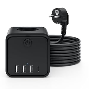 Kemelo 7-in-1 USB Würfel-Steckdosenleiste 2m