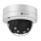 4COVR 4K 8MP PoE Security Vandal Dome IP Wired Camera with Mic, 2.7-13.5mm Varifocal Lens 5X Optical Zoom UltraHD, IK10 Vandal-Proof 130ft IR Night Vision IP67, AI Human Vehicle Detection, LY57BA8MA