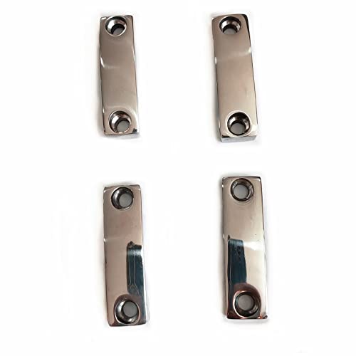 NRC&XRC 4 Pieces Boat Fender Lock Deck Fitting, Marine 316 Stainless Steel Connecting Bridge Boat Fender Lock Eye Strap Loop Tie Down Anchor Rope Yacht