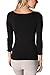 NIKIBIKI Women Seamless 3/4 Sleeve Scoop Neck Top, Made in U.S.A, One Size (Black)