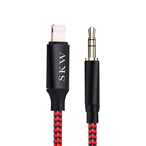 SKW Lightning 3.5mm aux P[u[Apple MFiF] iphone ϊ Cz HIFI ϋviC҂ HIFI Aux R[h wbhtH Xs[J[ȂǂɐڑiPhone14 Plus/Pro iPh