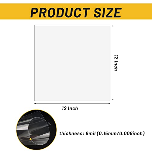 Tecmisse 22Pcs 6Mil 12 X 12 Inch Blank Stencil Material Mylar Template Sheets, Pet Stencil Material For Cricut, Laser Cutting, Gyro-Cut Tool Template Material #TOP1