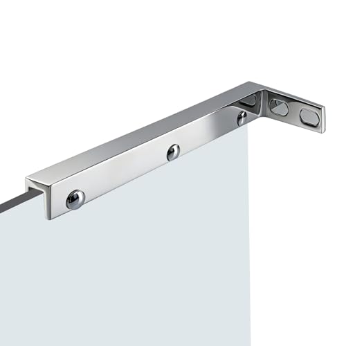 Tsnamay 9.45"x3.46" Fixed Shower Door Support Bracket, L Shape Holder Glass on Left Silver 304 Stainless Steel Fitting 0.31", 0.40" and 0.47" Frameless Glasses Panel,Silver Left by Tsnamay - Used condition - US$19.55