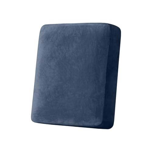 Taque Couch Cover Stretch Velvet Sofa Cushion Cover 1-Piece - Elastic Washable Slipcover for Seat or Backrest, Couch Seat Covers for Sofas (Berlin Blue)