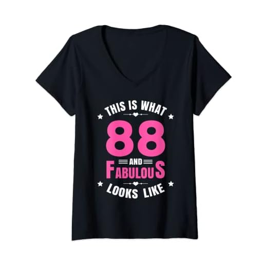 Mujer 88 y fabuloso cumpleaños de 88 años feliz cumpleaños 88 Camiseta Cuello V
