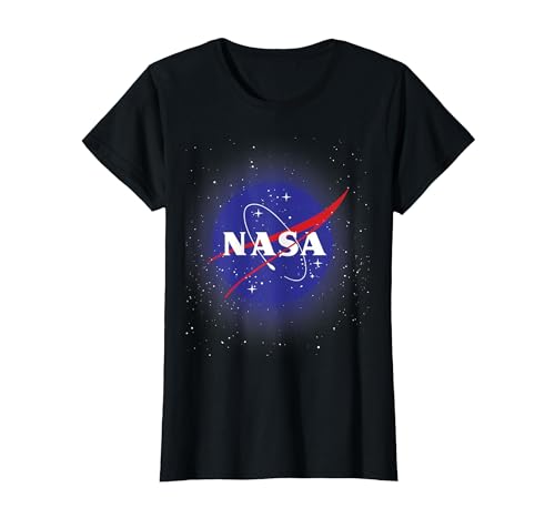 NASA Logo In Space Graphic T-Shirt, Damen, Schwarz, M