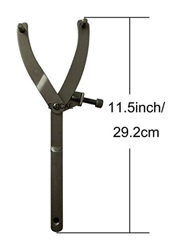 Image of EUICAE Spanner Wrench Set - Adjustable Wrench Holder, Hub, Flywheel, Sprocket, Fan Clutch Removal Tool for Scooter & Motorcycle Accessories (Type A+B)