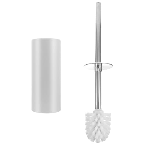 TOGEVAL ステンレス製ロングハンドルトイレブラシ 浴室用清掃ツール スリム省スペース設計 小型バッフル付き 交換可能ヘッド 家用衛生用品