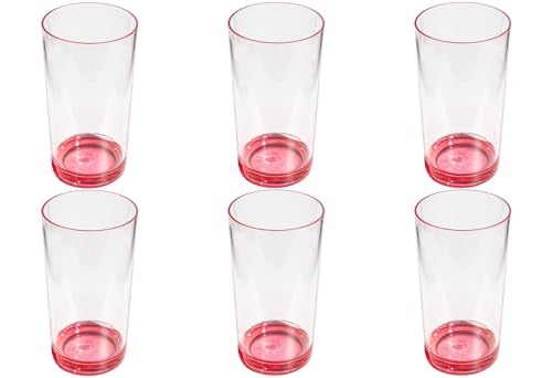 Abode Homewares Color Base Acrylic Drinking Glass - Pink - 24 oz - Set of 6