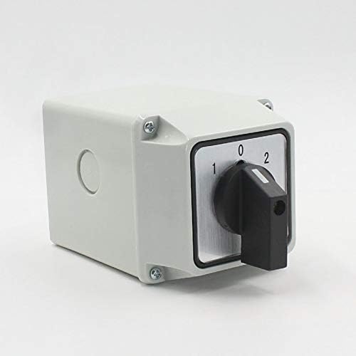 25A 380V 3 Position Rotary Cam Changeover Switch with Control Box IP65 Waterproof