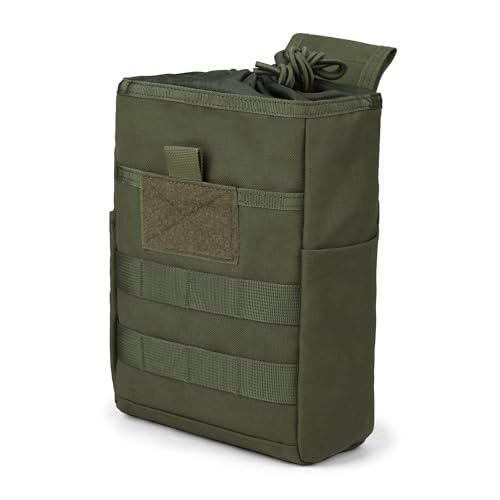 Mardingtop Molle Tactical Utility Dump Pouch,Roll-Up Drawstring Magazine Utility Pouch Folding Bag
