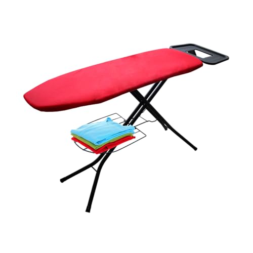 Bastilipo - Burdeos, Tabla de Planchar, 120 x 38cm, con Soporte híbrido y Bandeja para Ropa