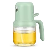 GUWINA Pulverizador Aceite Spray,180 Ml Spray Aceite Cocina Vaporizador Aceite de Oliva,Multiusos Dosificador Aceite Dispensador de Aceite Vaporizador Vinagre Spray para Freidora Aire,Cocina(Verde)