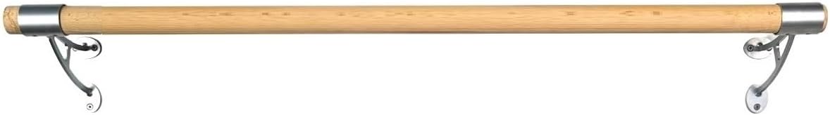 Collared Ballet Brackets Single (Pair) Fixed Height Wall Mount Ballet Barre 2 Brackets Included for 1.5" to 1.67" Diameter for Wooden Ballet Barre Dowels (Silver A Shape)