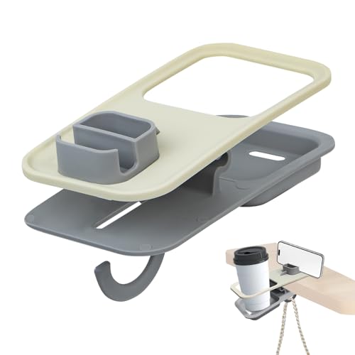 jinminamz Soporte Para Taza De Beber Clip，Creativa Clip De Taza De Oficina Para Bebidas Soda Café Con Gancho Portavasos De Escritorio Adecuado Para Escritorios, Dormitorios, Cocinas (Gris y Blanco)