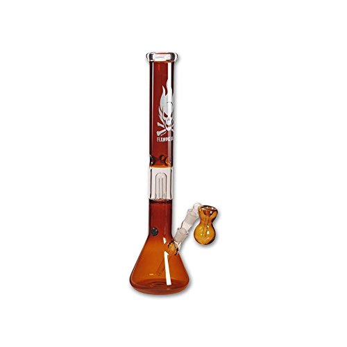 altrado Headshop Black Leaf Ice Wasserpfeife - Bong Perkolator - H 500mm Ø 50mm NS 2x19 WS 5mm - für Kräuter und Tee