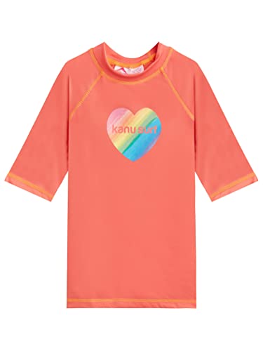 Image of Kanu Surf Girls' Jade Rash Guard UPF 50+ Sun Protection Short Sleeve Swim Shirt