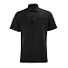 Breeze Polo Shirts for Men Short Sleeve, Textured Quick Dry Golf Polo Shirt, Lightweight Breathable Stretch Knit Collared Shirt, Relaxed Fit Casual Summer Work Travel Top Black
