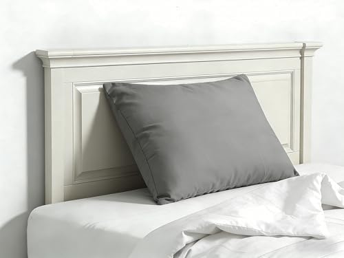 Lightweight Super Soft Easy Care Microfiber Pillow case, Gray, Pack of 1, 25