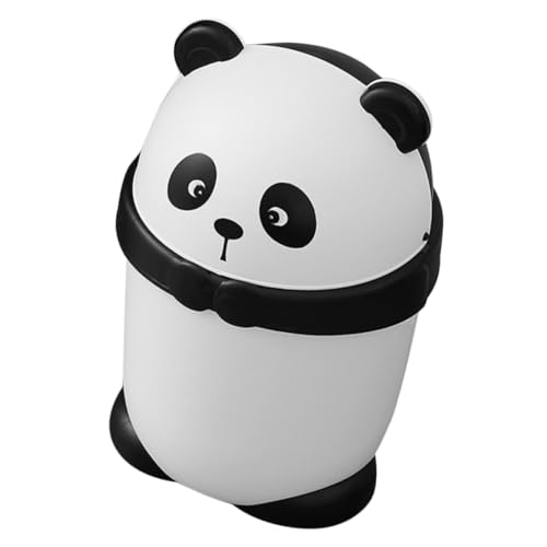 Bote de basura OUNONA con tapa diseño panda plástico miniatura 1