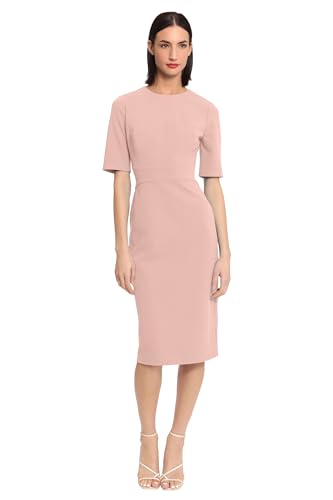 Image of Donna Morgan Women's Curved Waist Seam Crepe Workwear Dress Career Office Desk to Dinner Event Occasion Guest of