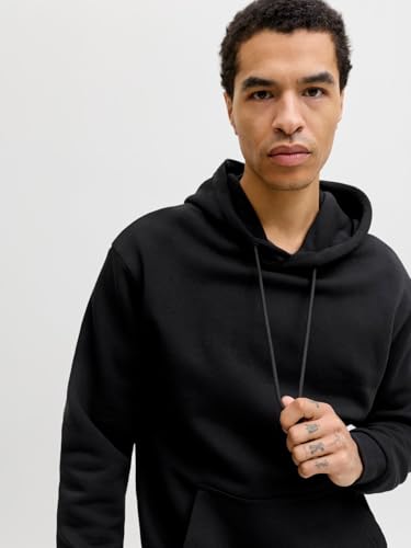 Jack & Jones Jjebasic Noos Sweat Hood Sudadera con Capucha, Hombre, Negro, S