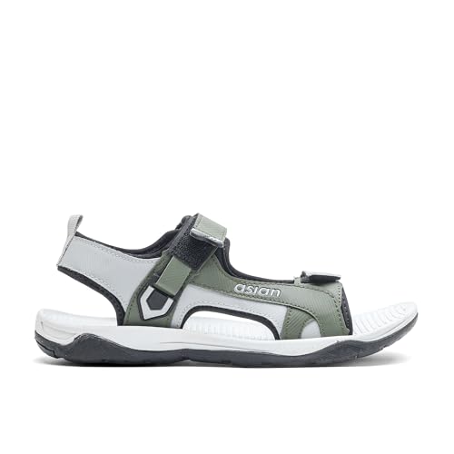 Image of ASIAN Vistara-42 Men's Sandals | Soft Cushion Footbed, Adjustable Velcro Straps & Anti-Slip Grip Sole | Lightweight, Durable & Comfortable Sandals for Walking, Daily Use, Beach & Travel