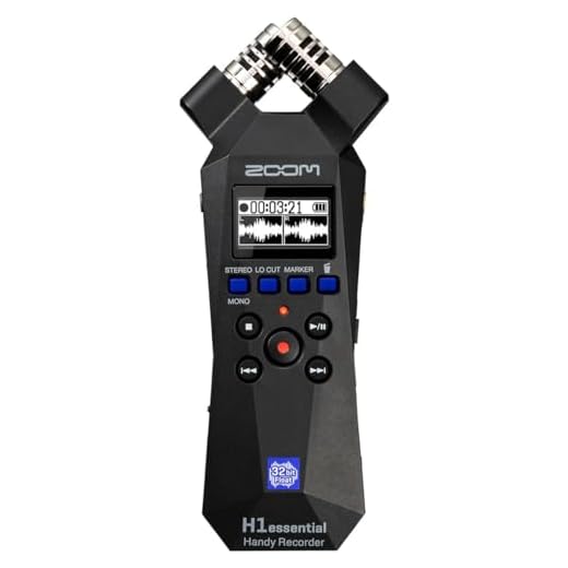 Zoom H1essential Grabadora portátil estéreo (2024 Model, Essential Series) a 32-Bit con coma flotante, accesibilidad, micros X/Y, micrófono USB, para músicos, podcasters, cineastas