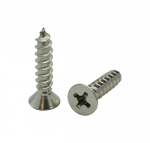 Vis à bois inox antiorrosion 6 x 1.9 cm tête plate BCP18