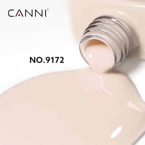 Image of CANNI Nude Pink Gel Nail Polish, 1Pcs Pink Nude Gel Polish Light Color Soak Off U V Nail Manicure Salon DIY at Home