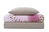 ADP HOME - Juego de funda nórdica 30/27 Estampado Lino (Beige, Cama de 150 CM)