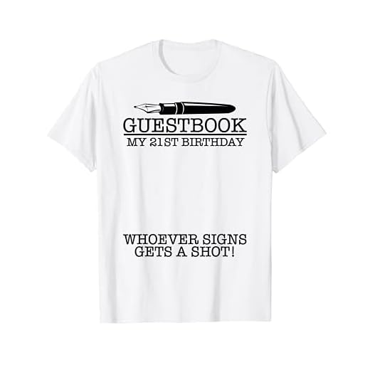 Libro de visitas de 21 cumpleaños I Party I Alcohol I 21st Birthday Camiseta