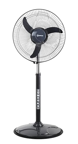 Image of Omega's Bullet fan 16 inch | Hi Speed | Aerodynamic Blades | Heavy Duty Motor | Sturdy Grip | 2400 RPM | Sweep:400 mm (Mettalic Grey)
