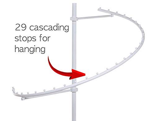 Only Hangers Matte White 29-Ball Spiral Clothing Rack