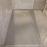 SoulHome Piatto Doccia in Resina 120x75 Moka Griglia Dorata