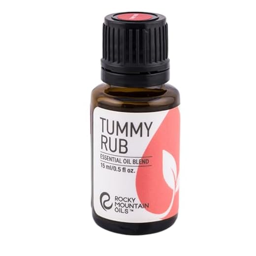 Rocky Mountain Oils Tummy Rub Essential Oil Blend with 100% Pure and Natural Essential Oils for Diffuser and Topical - Digestive Oil, Pain Aid Essential Oil - 15ml