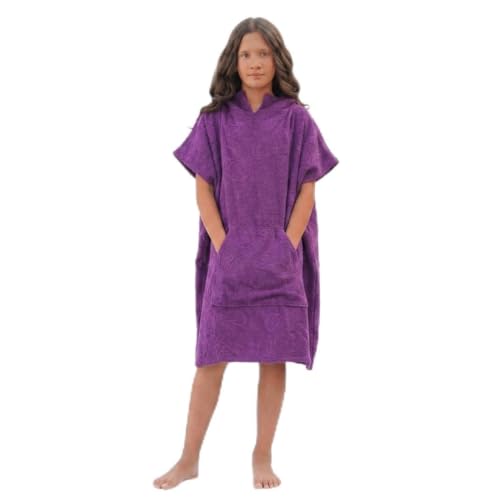 Image of ALLEN & MATE Kids Surf Poncho Towel Robe, Hooded Changing Robe, 6-13 Years
