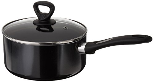 Mirro A7972484 Get A Grip Aluminum Nonstick 3-Quart Saucepan With Glass Lid Cover Cookware, Black #TOP1