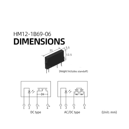 Relais AQZ202 à 4 broches et relais statique 5VDC pour circuits électroniques - 2