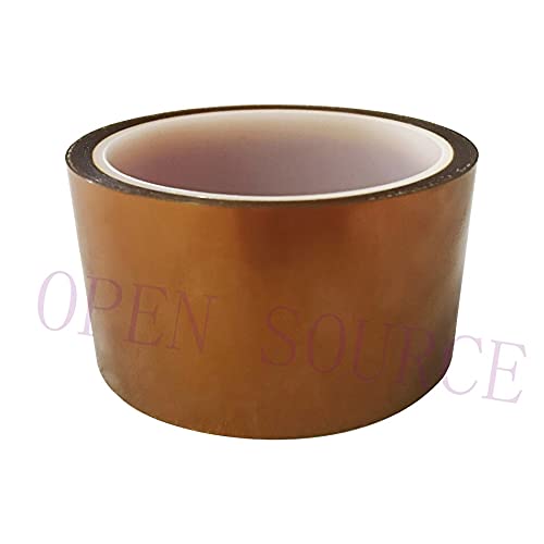 Lysee 3D Printer Parts & Accessories - 50mm10m Bi-Adhesive Goldfinger Tape Polyimide Double Sided Masking Tape High Temperature Polyimide Tape for 3D Printer CNC
