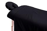 London Linens Polycotton Massage Table Cover Sheet 3 Piece set (Exotic Black)