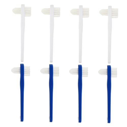 HONITANO 8 piezas Cepillos Duales para Dentaduras con Cerdas Suaves para Limpieza de Prótesis y Interdental Cuidado Oral Cómodo y Completo