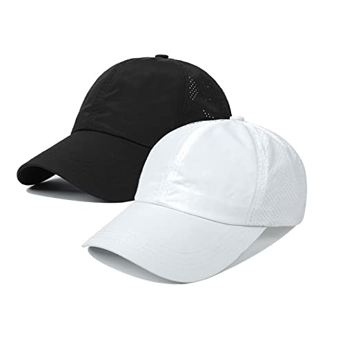 Image of Quick Dry Fit Baseball Cap - Water Repellent Sun Hat for Fishing, Running, Hiking, Golf, Surfing, Sailing, Boating
