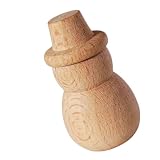 MLWSKKING Figuras de madera para pintura, artesanía, adorno de árbol de Navidad, figura muñeco de nieve, ornamento de muñecas de madera sin terminar