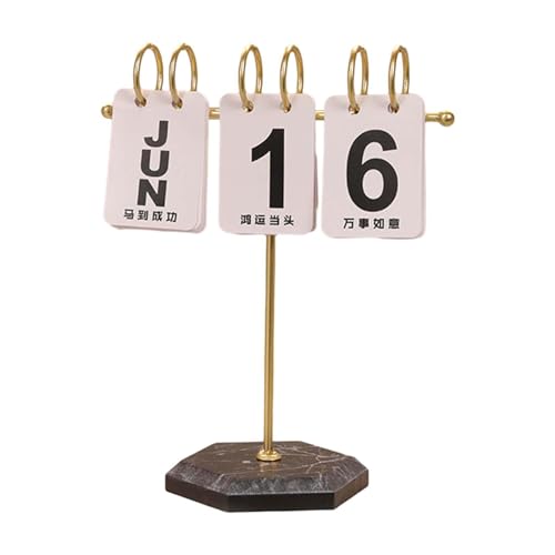 Calendrier perpétuel réutilisable en métal avec affichage de date